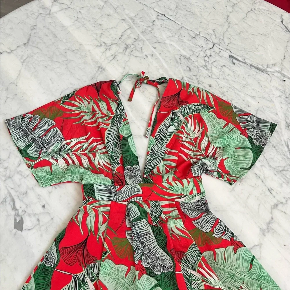 Tropical V-Neck Dress - Picture 4 of 5